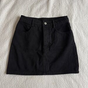 NEW Brandy Melville J Galt Black Denim Mini skirt